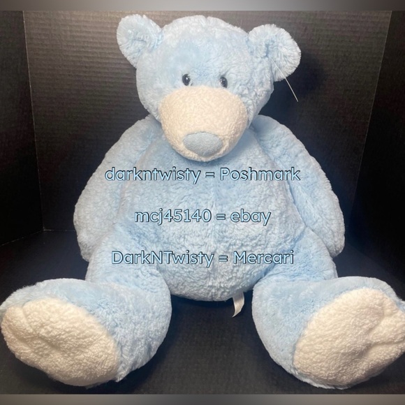 JUMBO RARE VHTF BNWT Mary Meyer Huge Blue Teddy Bear GREAT GIFT - Picture 1 of 16
